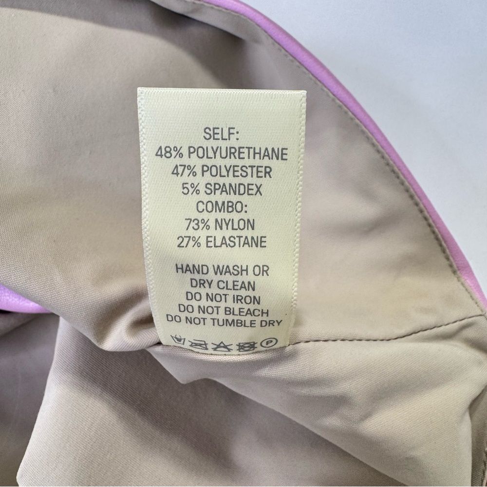 Lapointe Revolve Top Skirt SET Faux Leather Blossom Pink Size 4 - Picture 14 of 15